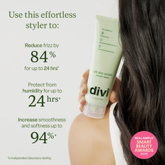 Divi Air Dry Cream applied to define curls and waves.
