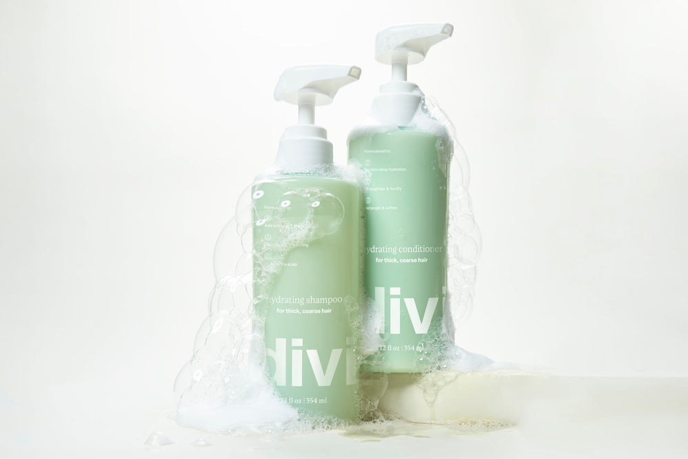 Divi Hydrating set packaging emphasizes sustainability and complete hair care.