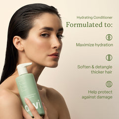 Divi Hydrating Shampoo pour close-up showing creamy formula for thick hair.