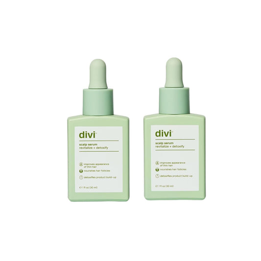 Divi Scalp Serum bottle front view for daily scalp nourishment.