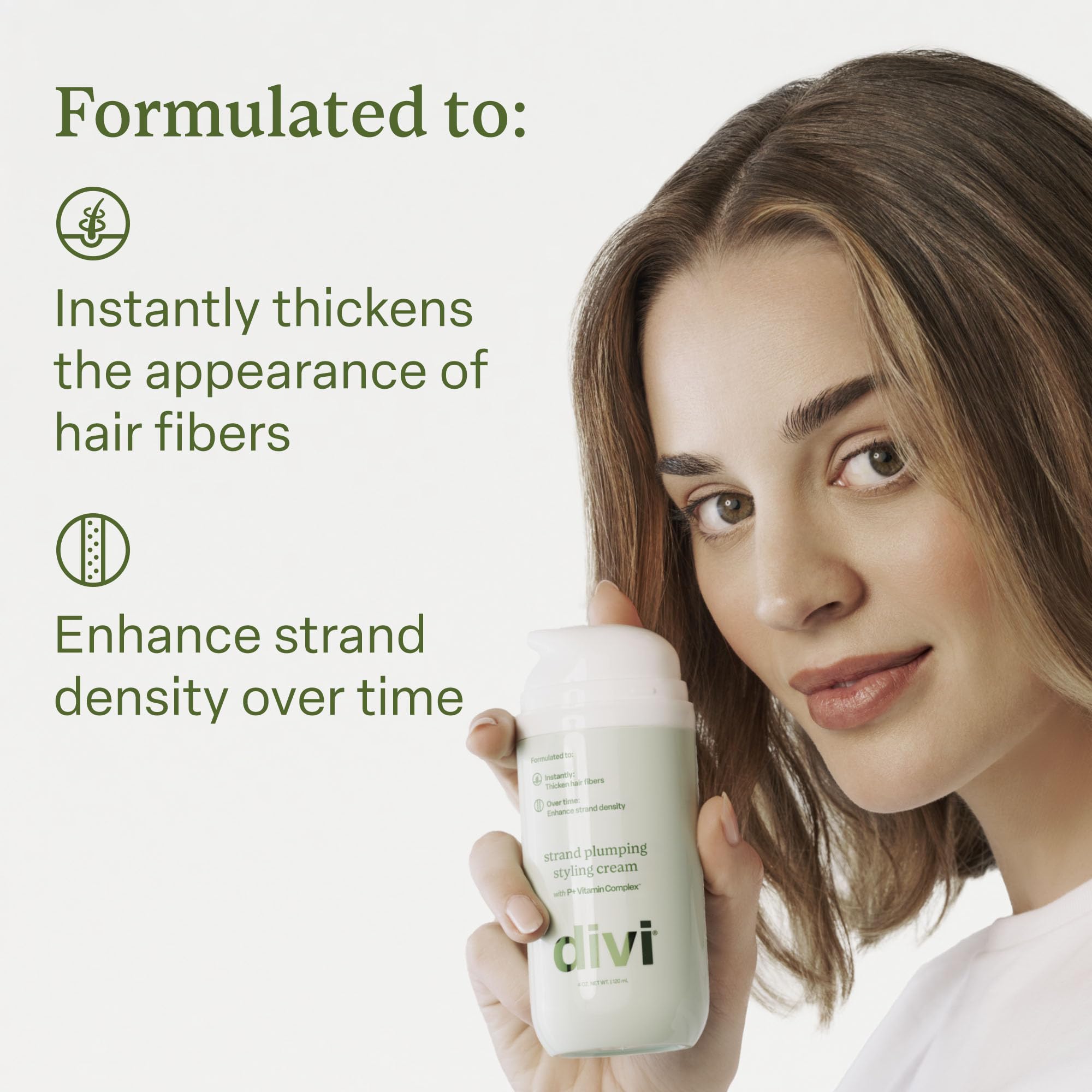 Damp hair ready for styling with Divi Strand Styling Cream.