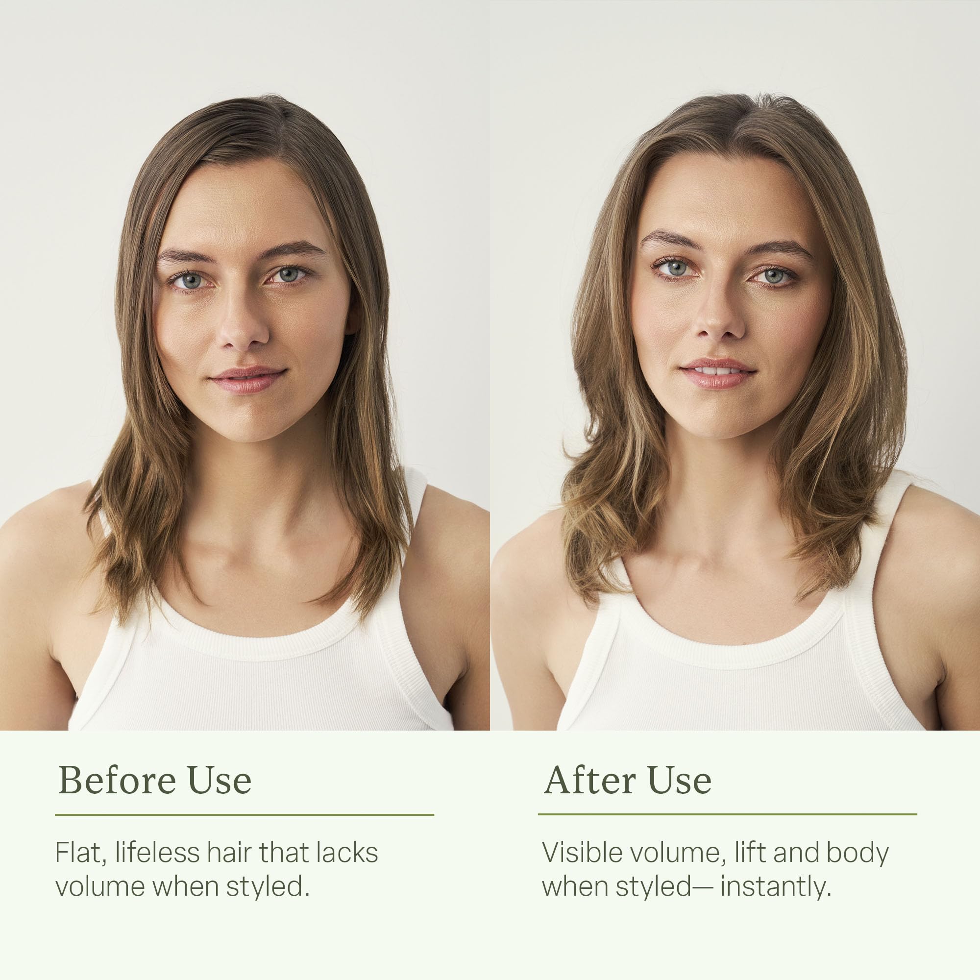 Hair with minimized frizz after using Divi Strand Styling Cream.