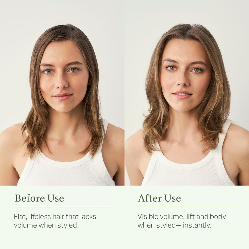 Hair with minimized frizz after using Divi Strand Styling Cream.