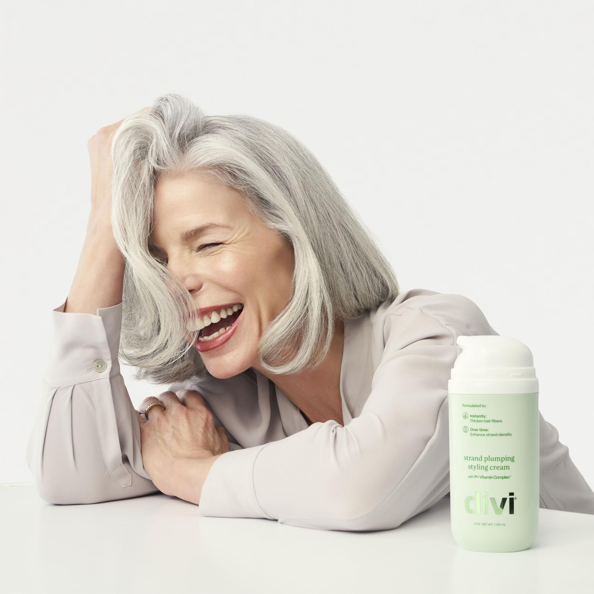 Individual hair strands look thicker after using Divi Strand Styling Cream.