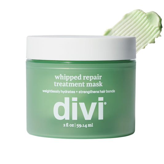 Divi Whipped Repair Mask bottle pouring for deep conditioning
