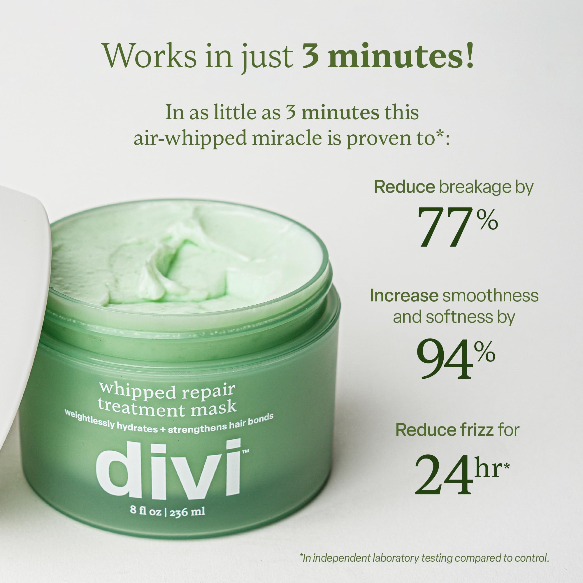 Divi Whipped Repair Mask on damp hair before styling