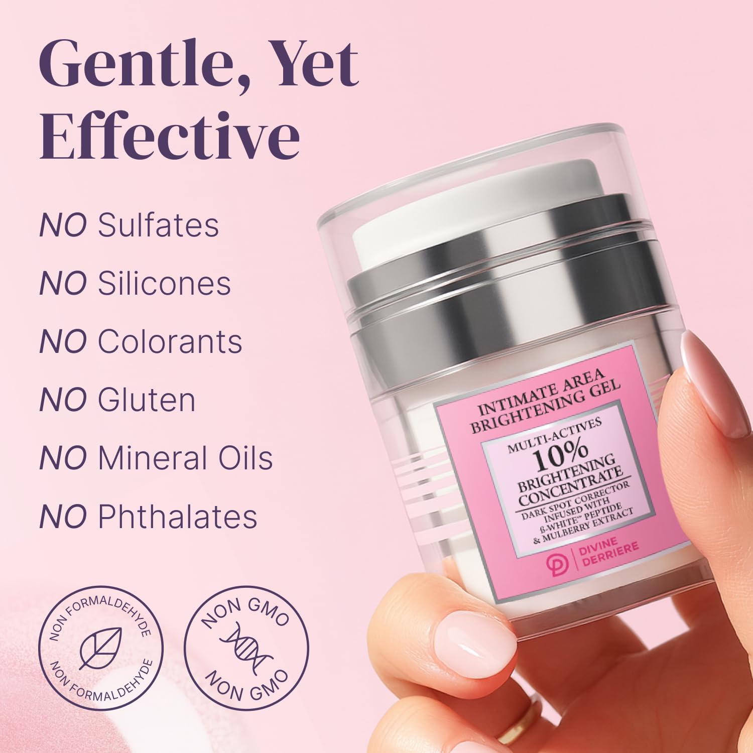 Divine Derriere face and hands usage hints at brightened even complexion