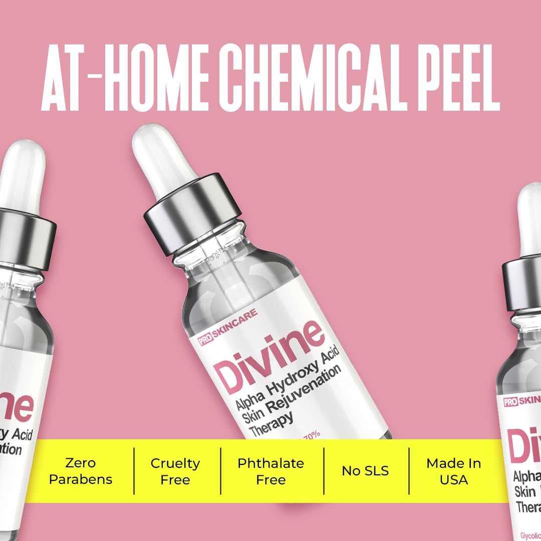 Divine Derriere glycolic peel swatch showing translucent liquid exfoliant