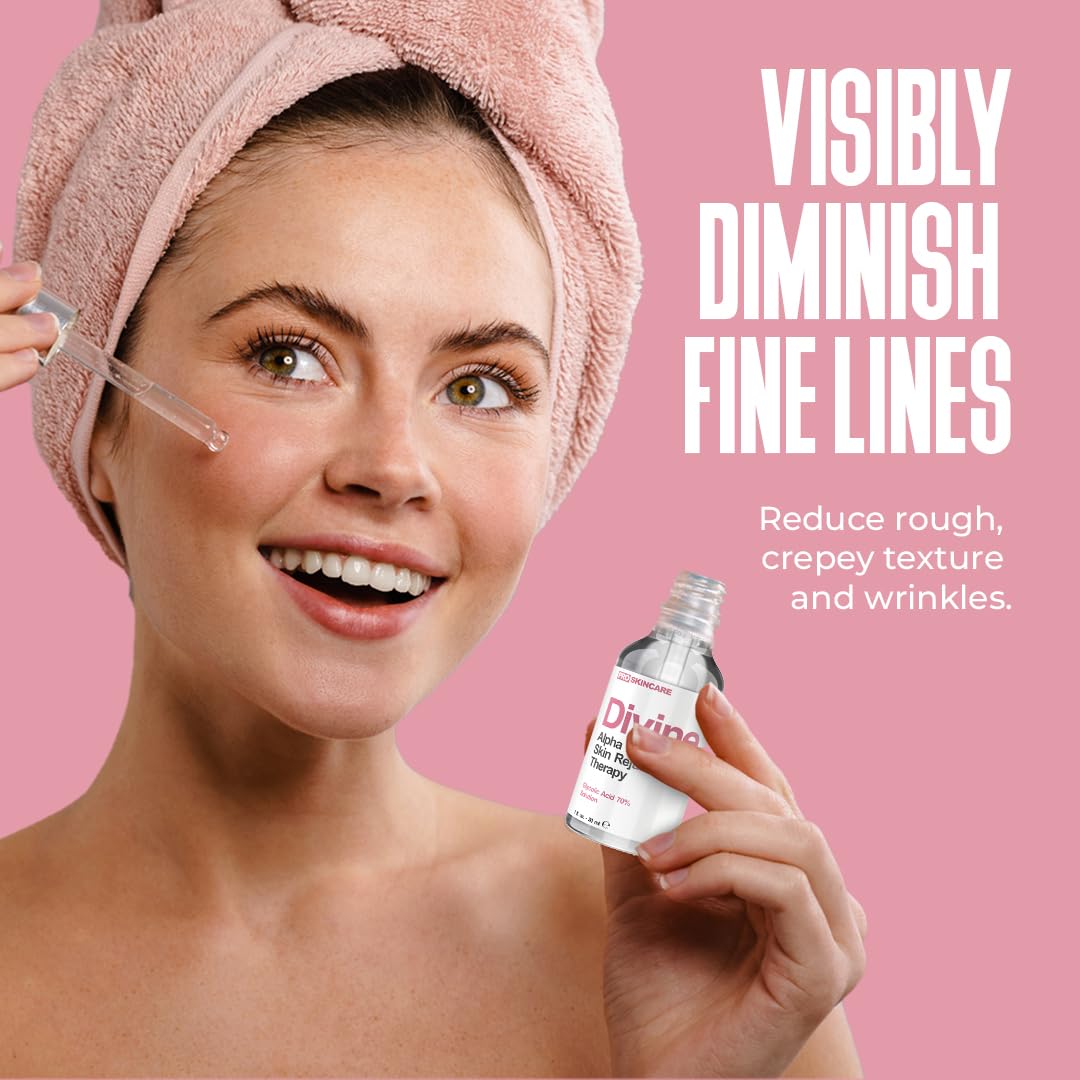 Divine Derriere Glycolic Peel texture swatch shows smooth gel for even skin tone