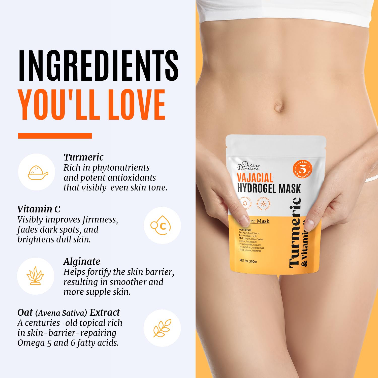 Divine Derriere hydrogel sheet mask solidifies to seal actives