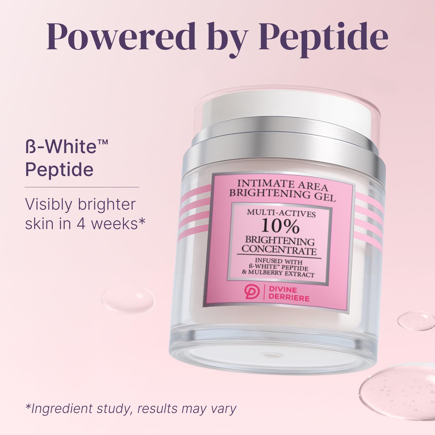 Divine Derriere intimate areas application shows gentle gel on sensitive skin