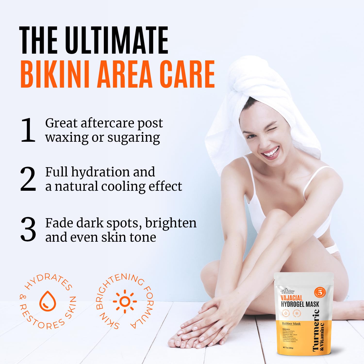 Divine Derriere Vajacial mask being applied for a soothing home treatment