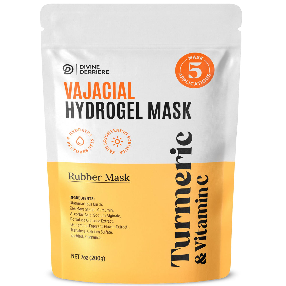Divine Derriere Vajacial Hydrogel Mask packaging highlights premium at-home spa kit