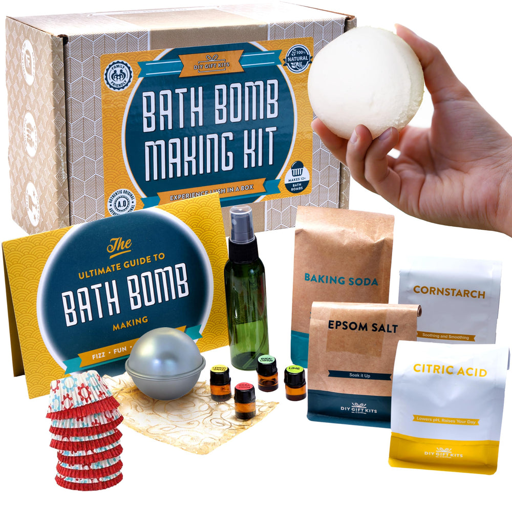 DIY Gift Kits Bath Bomb Making Kit ready for a colorful, relaxing tub experience.