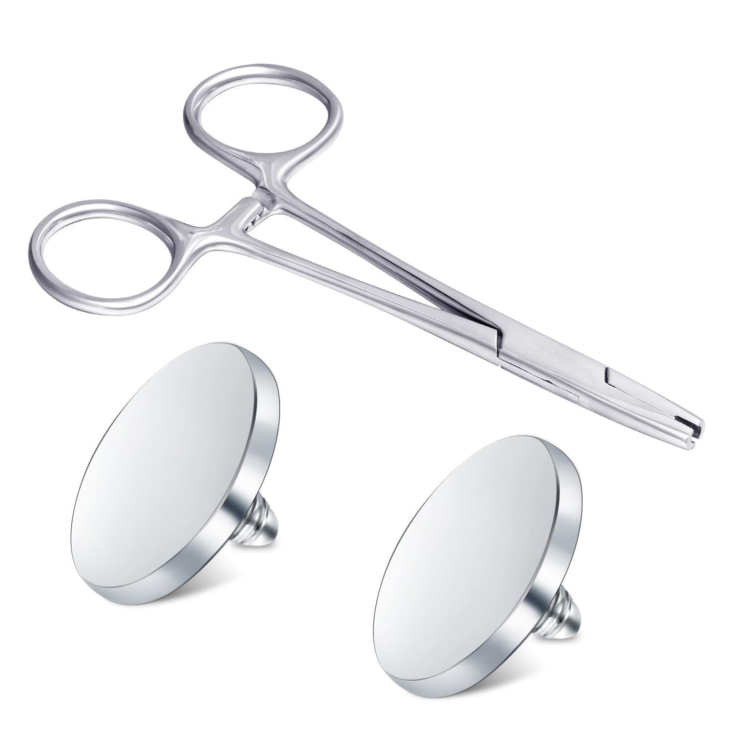 DJCIW 5mm jaw piercing-ball removal tool demonstrates precise screw action for dermal tops.