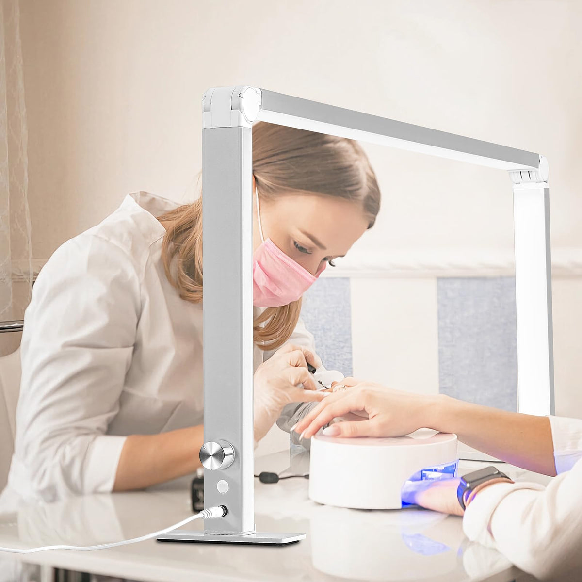 DLITISH foldable nail desk light folds flat for portable use