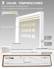 DLITISH nail desk lamp 180-degree coverage for shadow-free nail work.