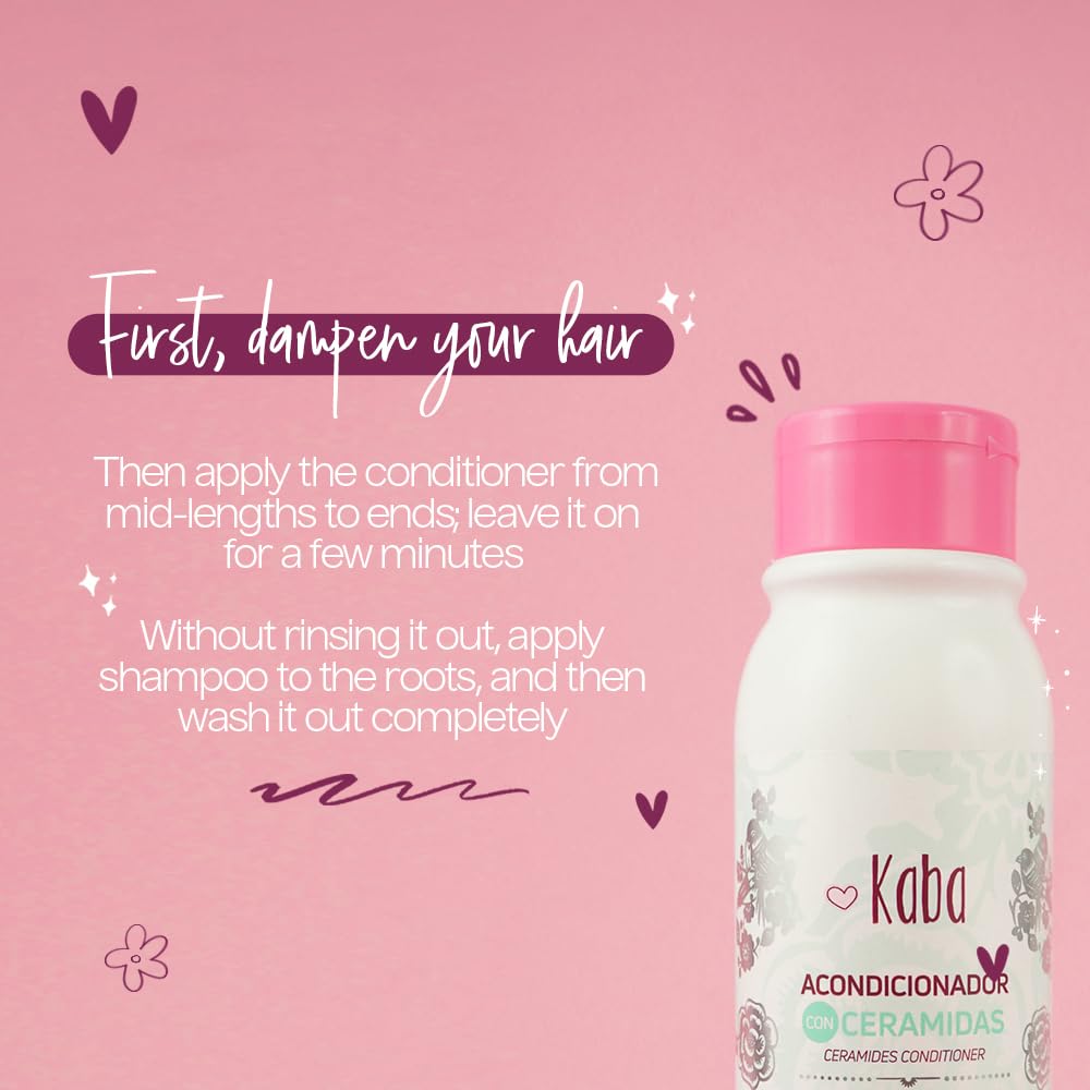 Color-treated hair routine with D'Luchi Kaba Ceramide conditioner.