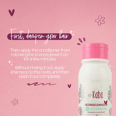 Color-treated hair routine with D'Luchi Kaba Ceramide conditioner.