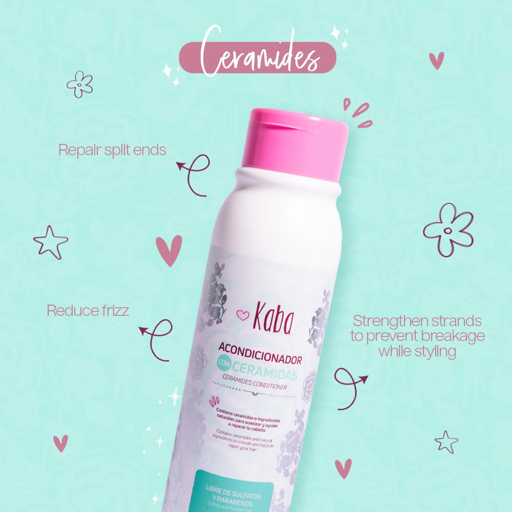 Pump dispenser of D'Luchi Kaba Ceramide conditioner for easy application.