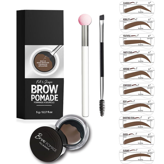 Dmktu Eyebrow Stencil Kit natural outline templates for fast, believable brows.
