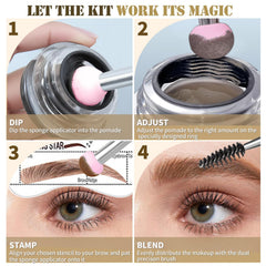 Dmktu EyebrowStencil Kit with 10 templates for customizable shapes.