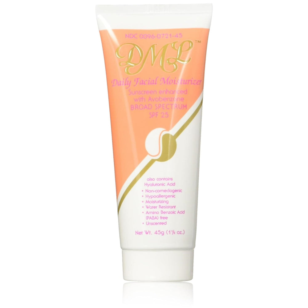 DML moisturizer applied to the face for gentle daily hydration