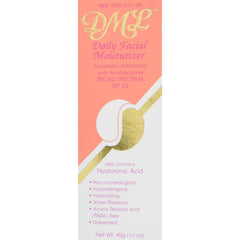 DML facial moisturizer SPF 25 front view bottle for daily protection