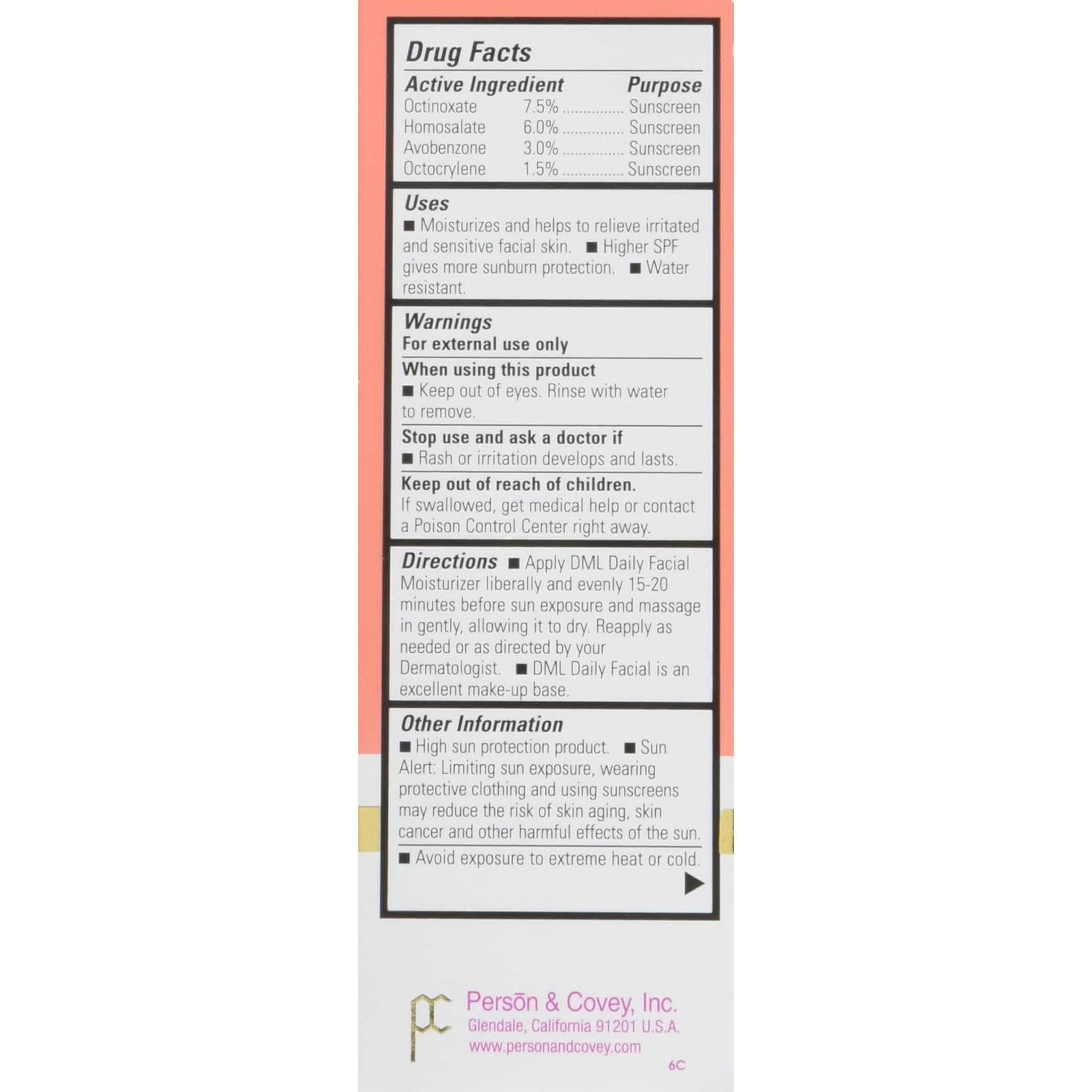 DML facial moisturizer SPF 25 pack of 2 for convenient use