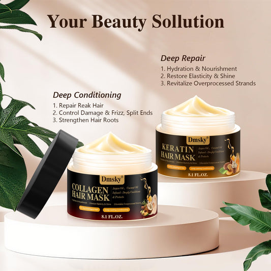 Dmsky keratin-collagen formula image highlighting restorative care