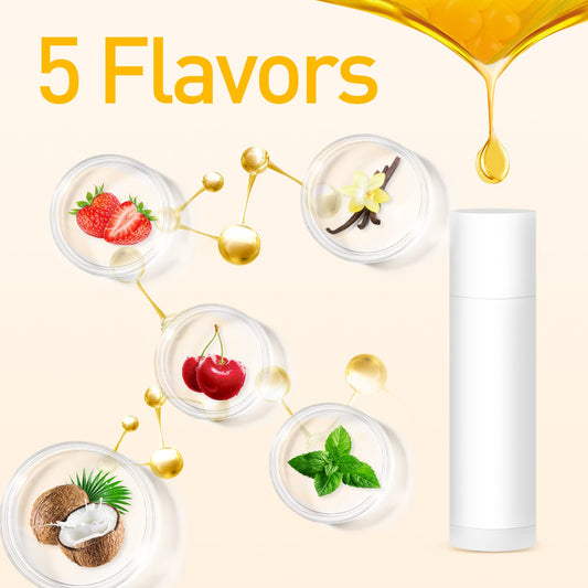 Dmsky lip balm 50-pack mint with built-in labels for easy flavor selection.