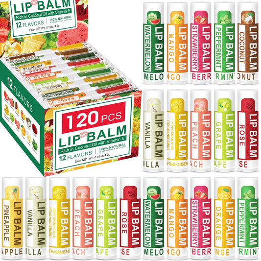 DMSKY lip balm bulk pack with 120 tubes for daily hydration