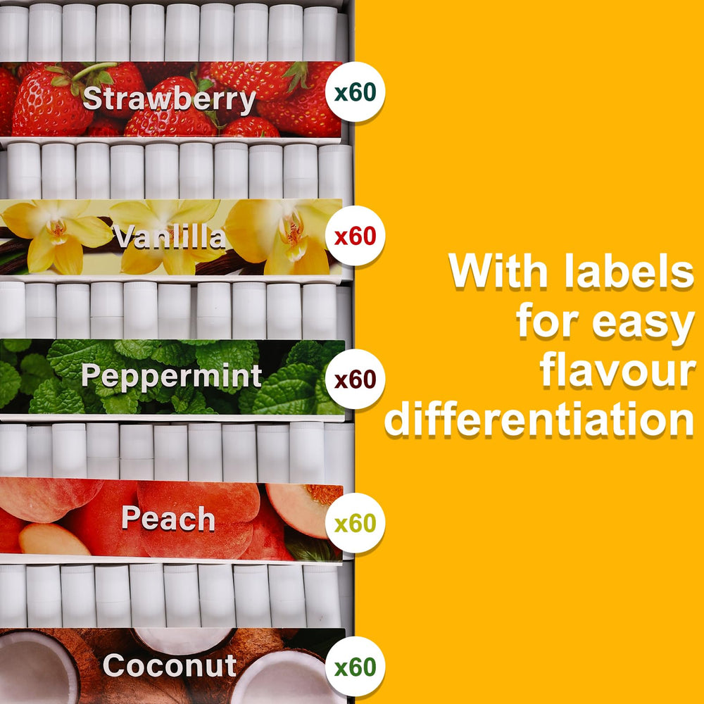 DMSKY lip balm peach flavor bulk packaging for giveaways.