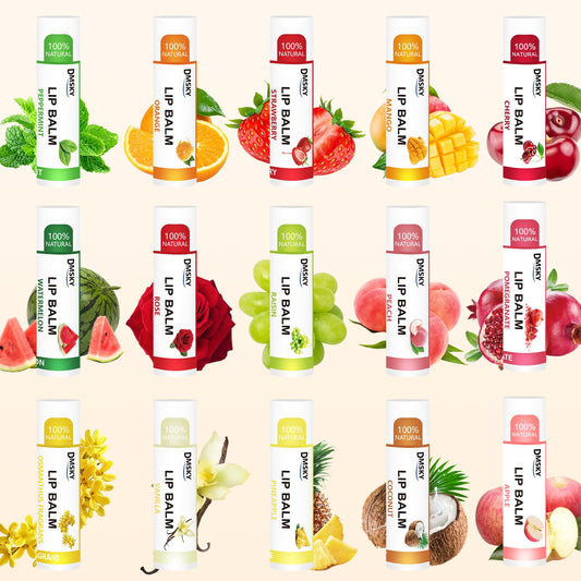 DMSKY lip balm with coconut oil and vitamin E for nourishing, long-lasting moisture