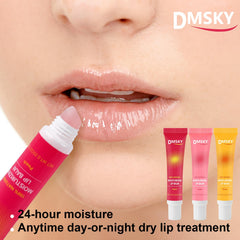 Dmsky lip gloss ingredients highlight hydrating oils and shea butter.