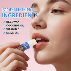 Dmsky Oh Baby lip balm vanilla flavor detail.