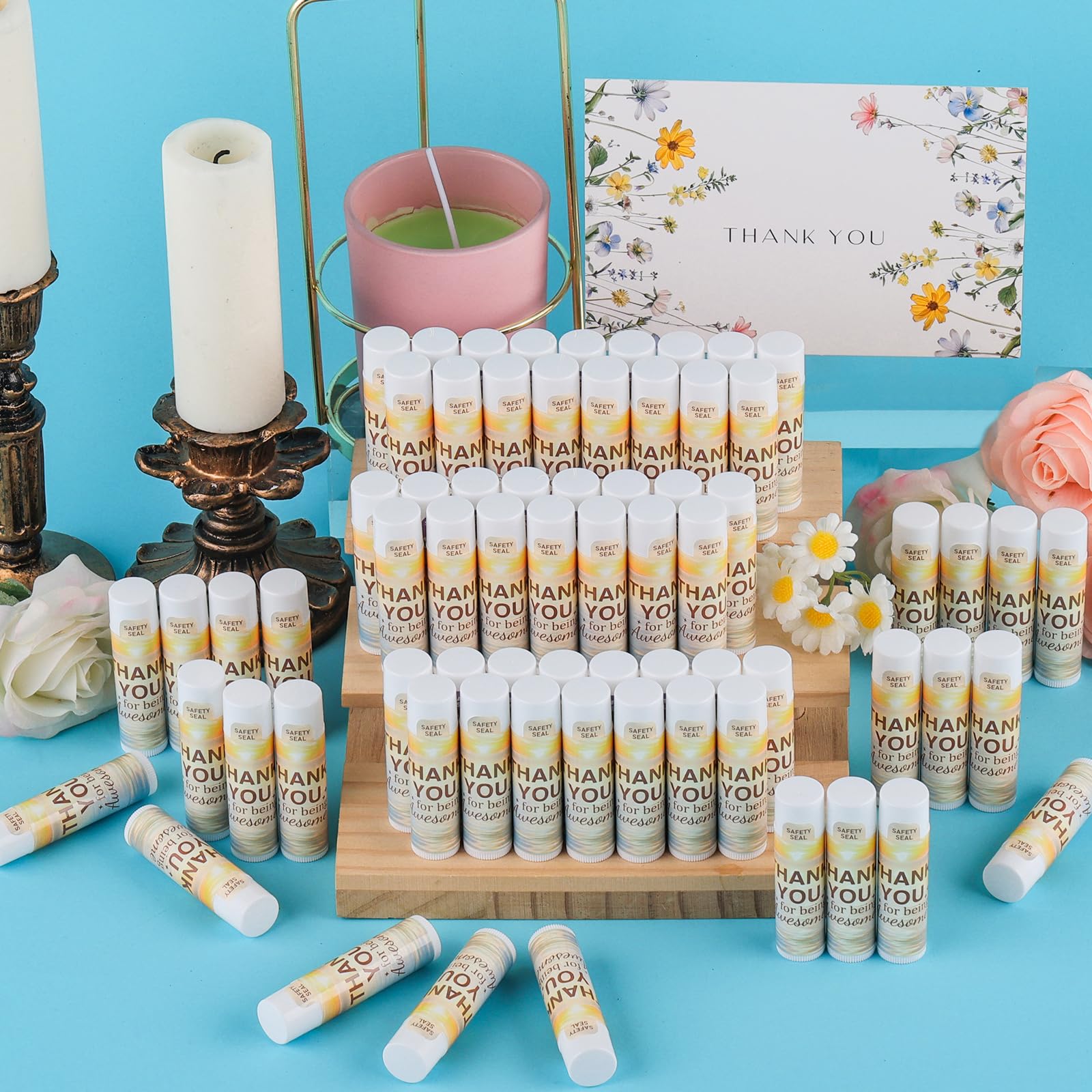 DMSKY lip balm with thank you label perfect for events.
