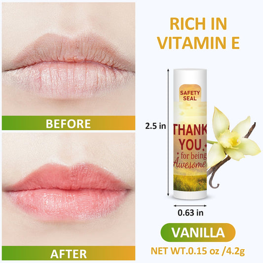 DMSKY vanilla-flavored lip balm with a light scent for daily use.