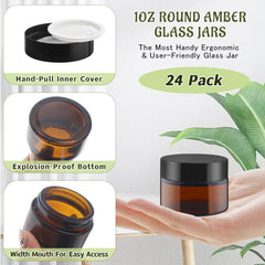 DMuuuDM dark amber glass protects contents from light exposure and preserves quality