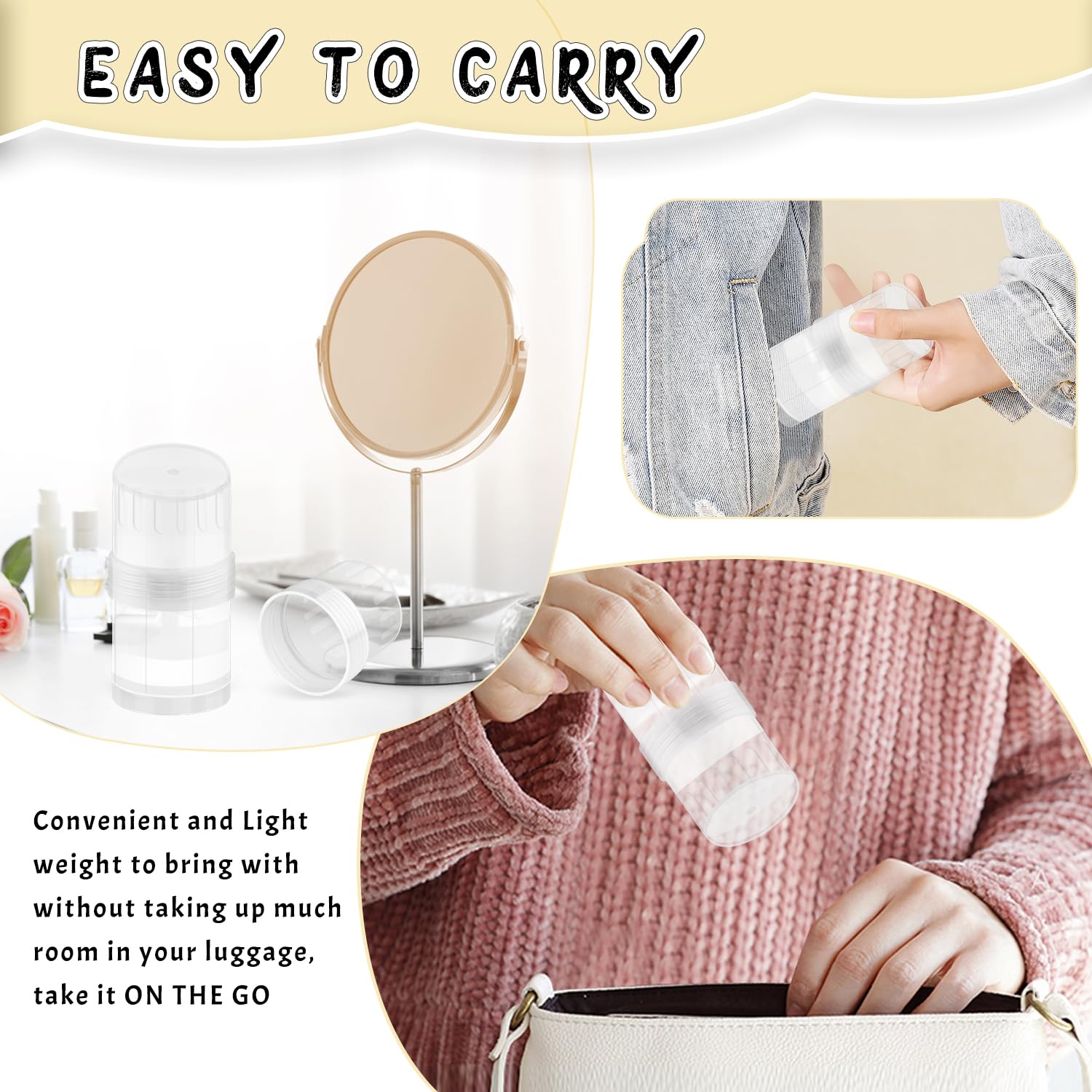 DMuuuDM BPA-free plastic containers ensure safe, reusable deodorant storage on the go.