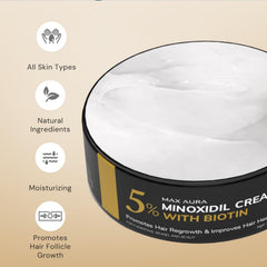 Cream texture of MAX AURA designed for fast absorption