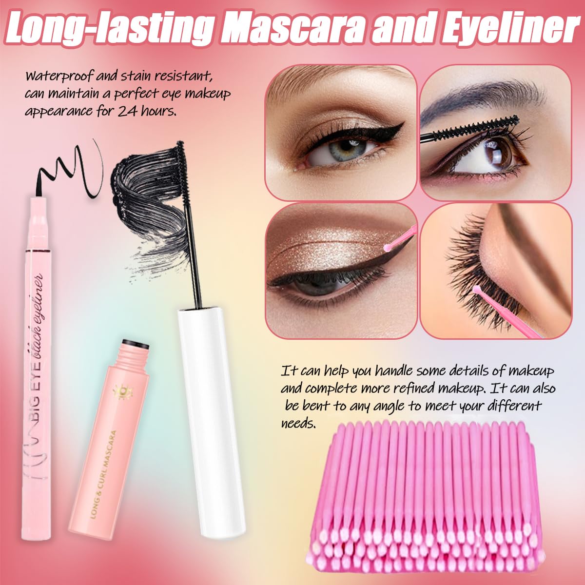 DNSGOOR eyeliner provides precise lines to pair with clusters