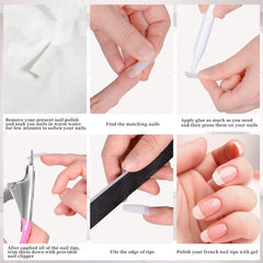 Dockapa natural color coffin tips suit French or natural nail art.
