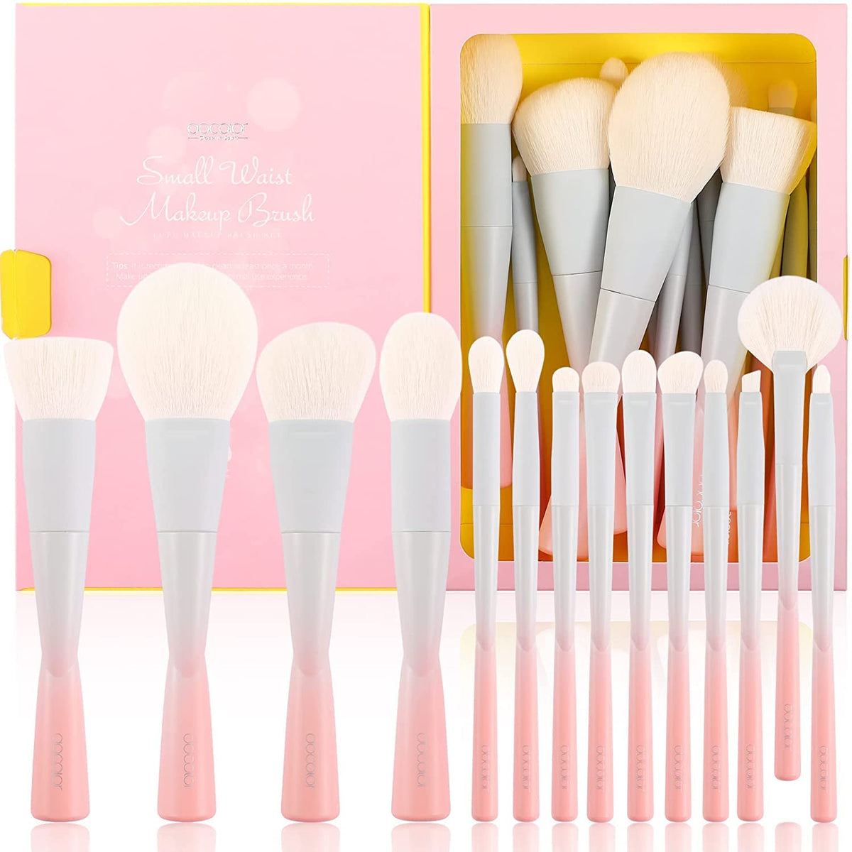 Docolor 14Pcs makeup brush set face foundation for smooth, even coverage