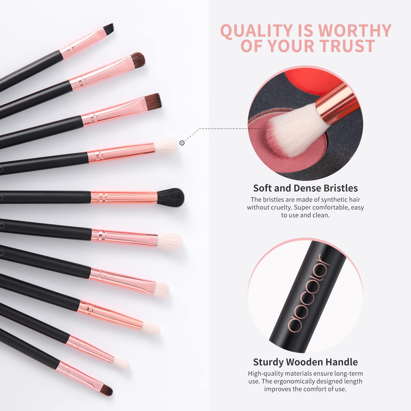Docolor eyeliner brush with precision tip for defined lines