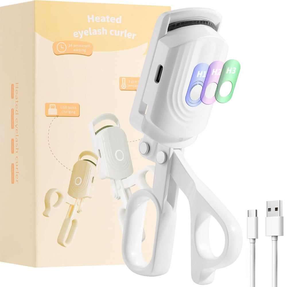 docolor heated eyelash curler in hand showing quick heat up for natural lift