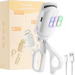 docolor heated eyelash curler in hand showing quick heat up for natural lift