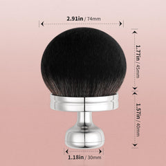 docolor round bevel handle supports a secure grip during makeup