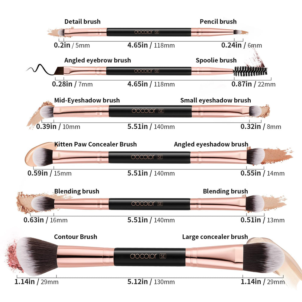 Docolor travel case keeps brushes organized and clean while traveling.