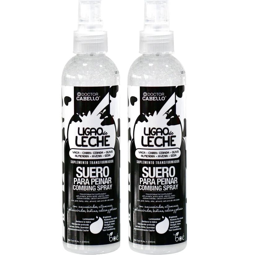 Doctor Cabello Ligao de Leche combing spray detangles while delivering hydration for smooth, shiny hair